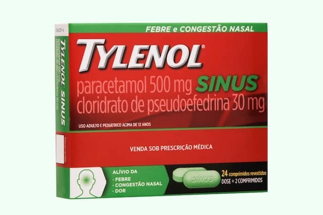 paracetamol e cloridrato de pseudoefedrina que Para Tylenol serve o Sinus?